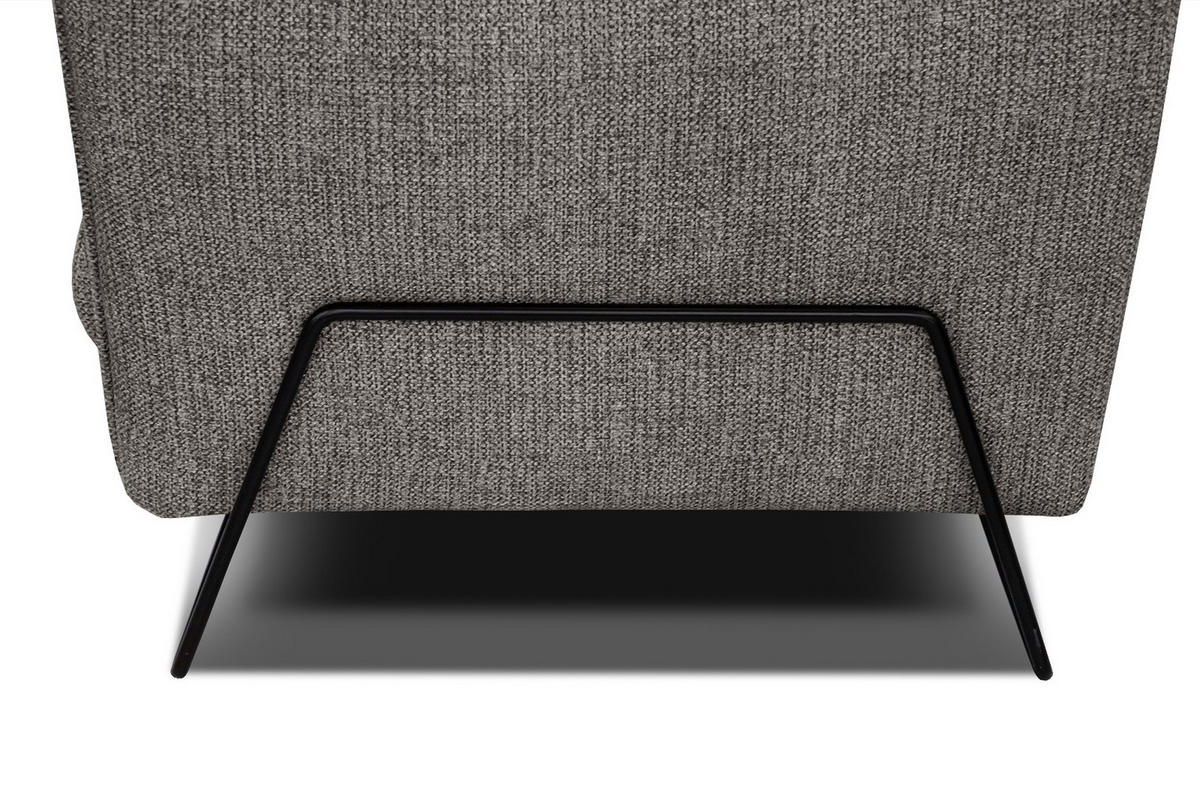 ECKSOFA HOSTEN 4-Sitzer, braun - Schwarz/Braun, Holzwerkstoff/Textil (158/269cm) - Courtois Laville