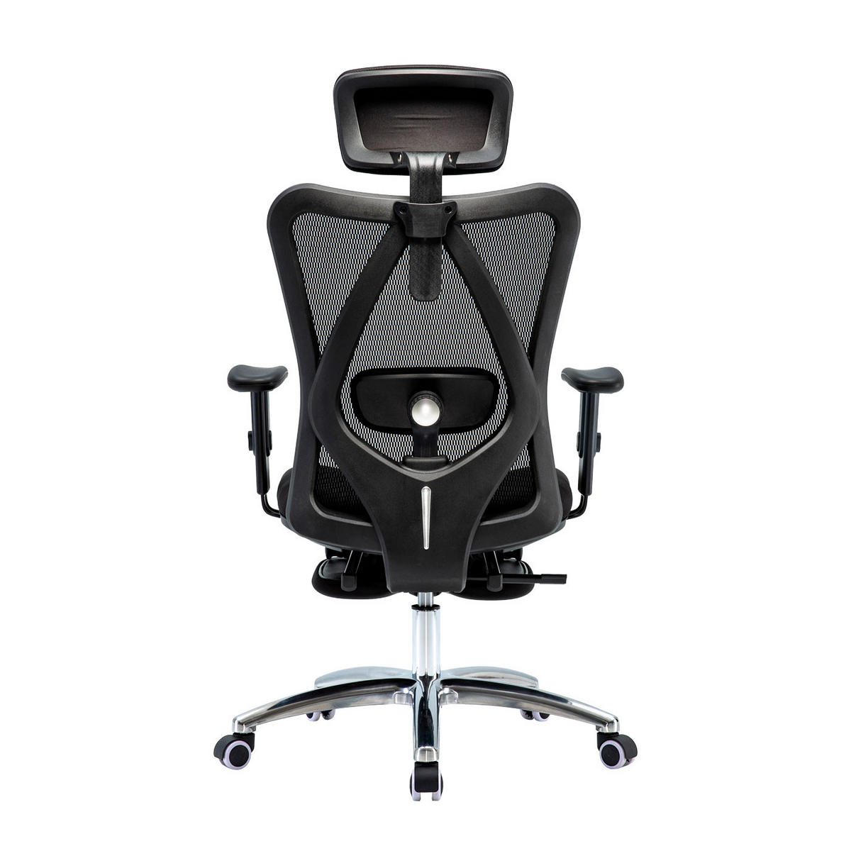 DREHSTUHL HxBxT 129x66x69cm Sitzhöhe 42cm ergonomisch verstellbare Lordosenstütze 150kg belastbar ohne Fußstütze Schwarz - Schwarz, Kunststoff (66/129/69cm) - PROREGAL