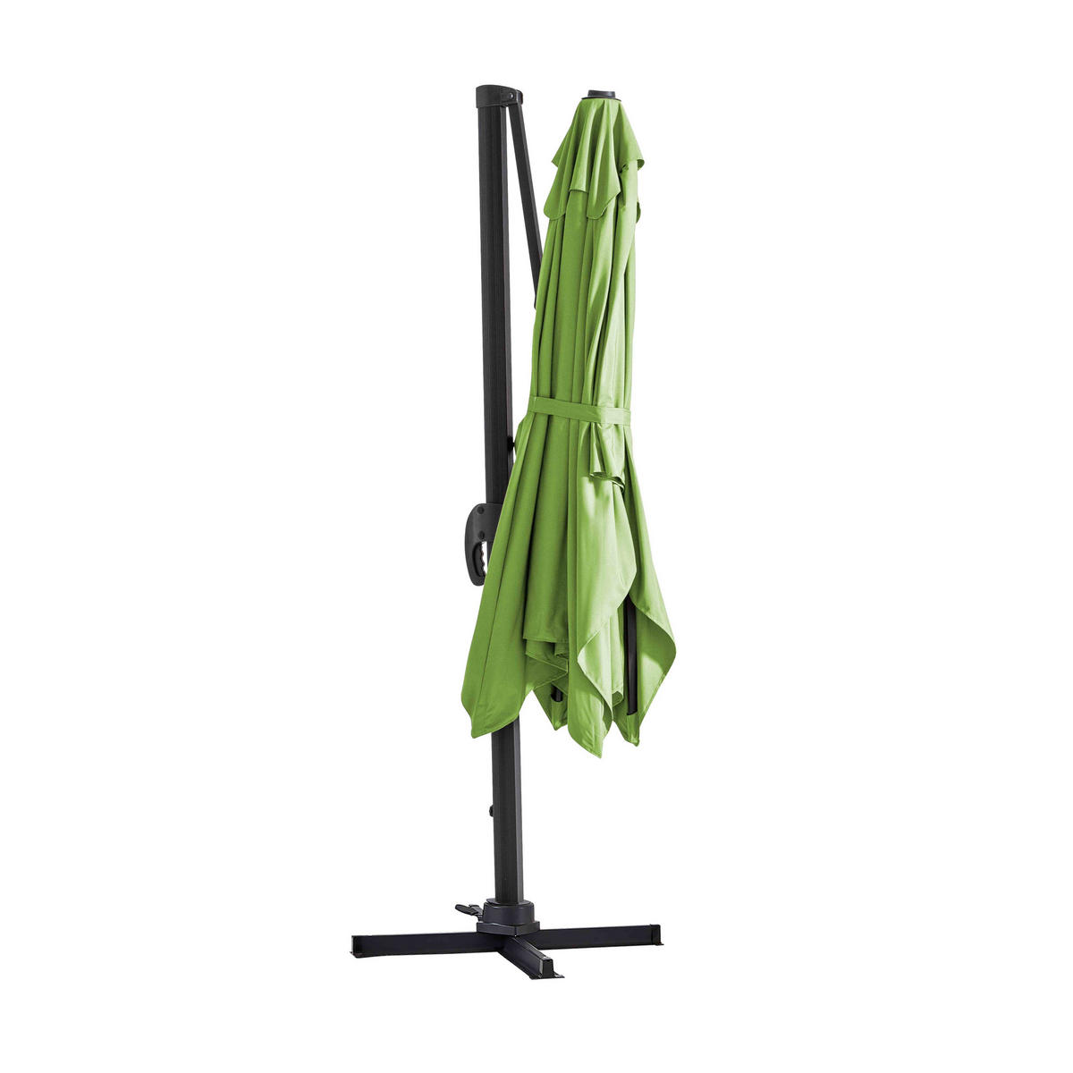 SONNENSCHIRM 2x3m mit 4 Gewichtsplatten, Grün - Grün, Metall (300/200cm) - Oviala