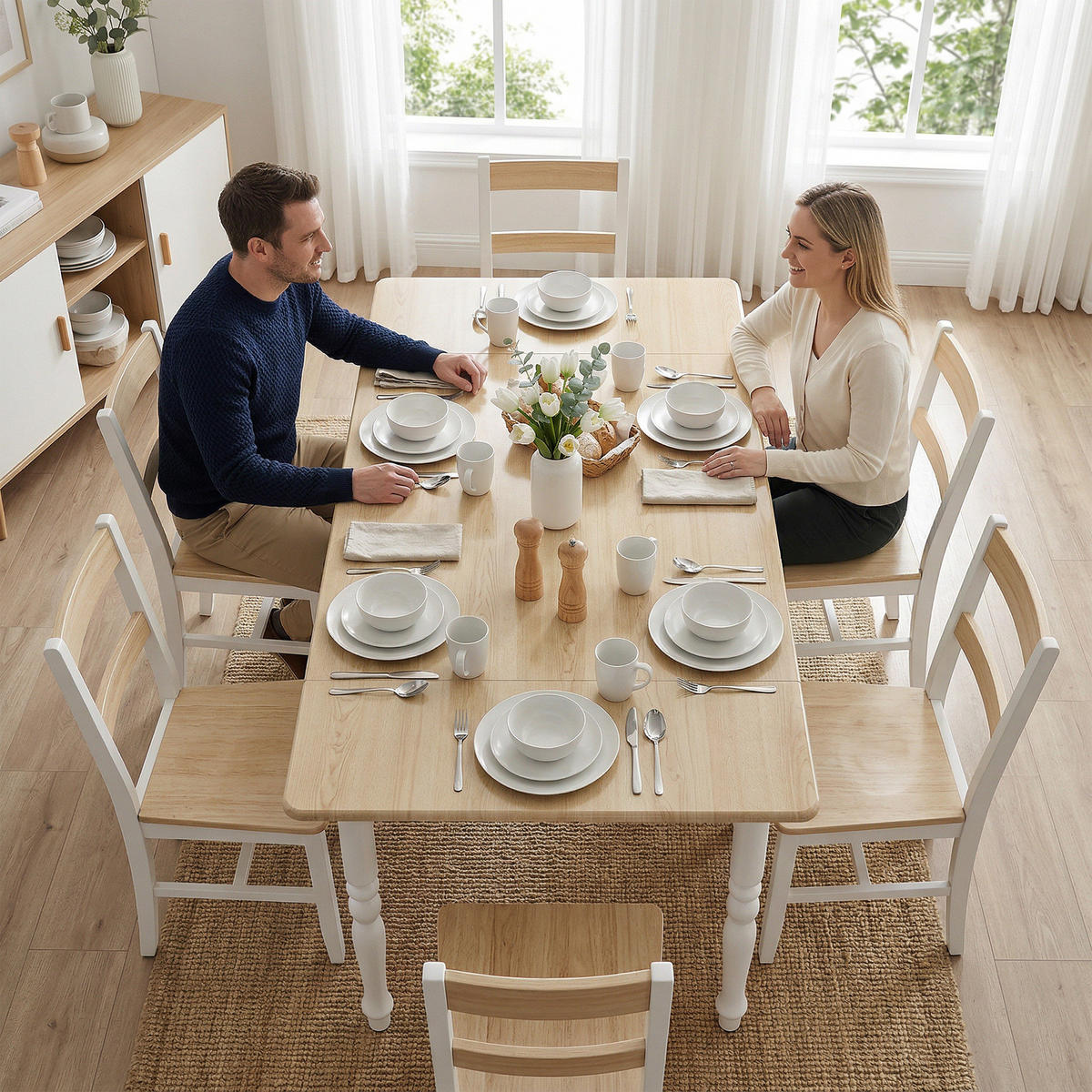 ESSTISCH Quellos 134/80/75 cm - Braun, Holz (134/80/75cm) - ZMH