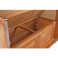 STRANDKORB SEEBLICK 2 Sitzer Teak - Gelb/Braun, Metall (125/170/80cm) - Mr. Deko