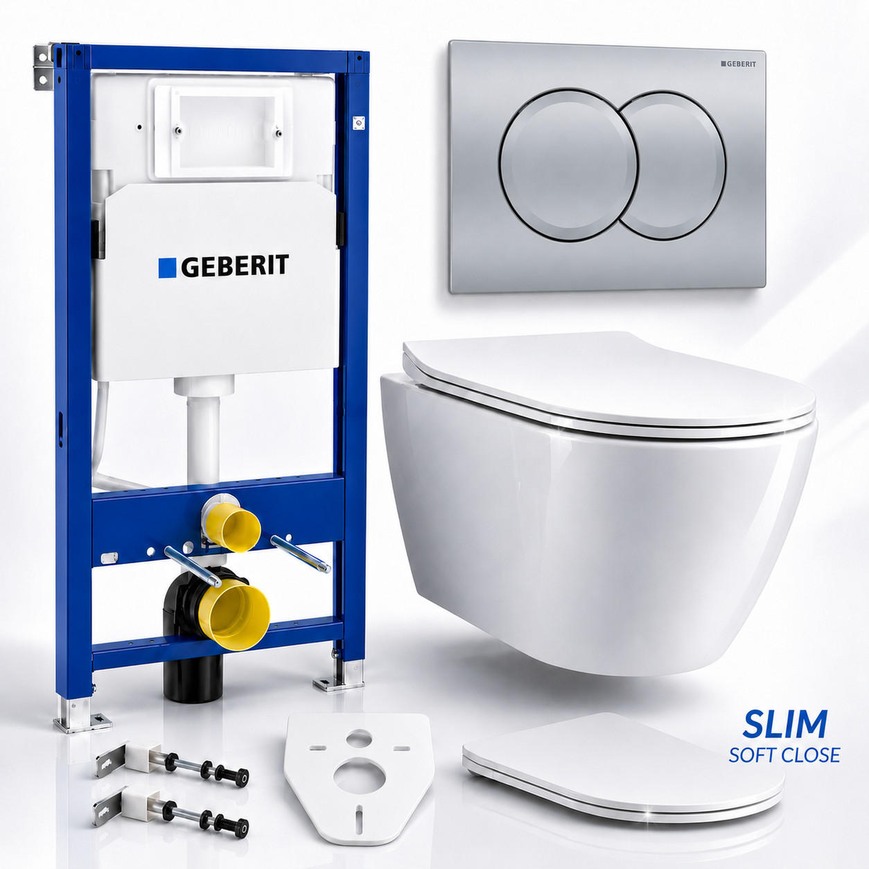 bad land Wc-Set Weiß 50x112x48.5 cm