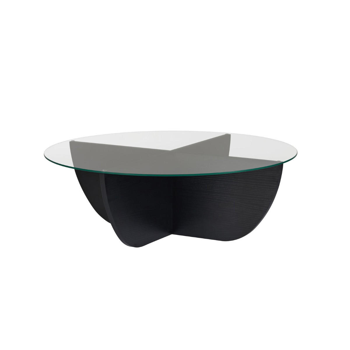 COUCHTISCH mit Glasplatte Nina 90/90/30 cm - Schwarz, Holzwerkstoff (98/90/30cm) - Calicosy