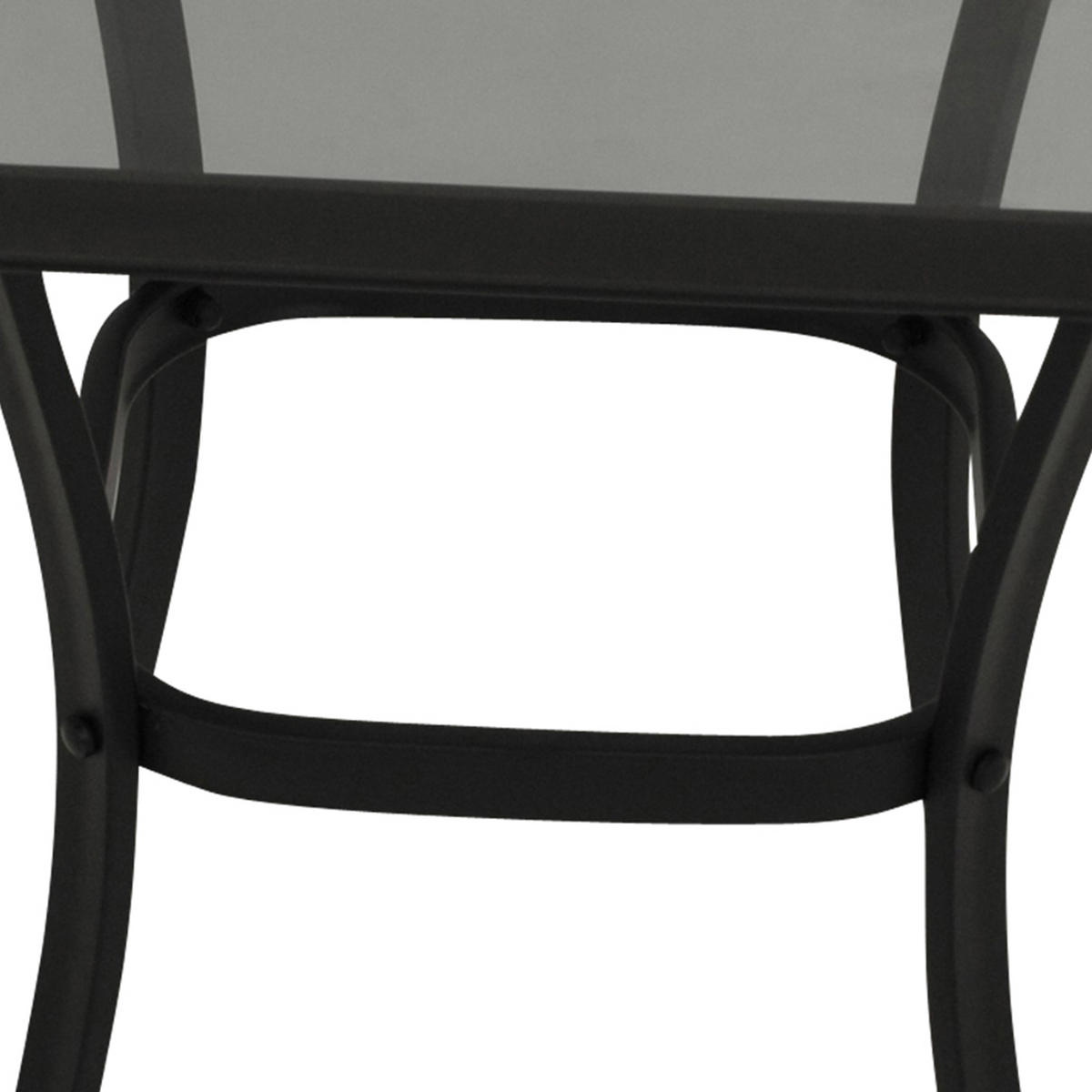 BEISTELLTISCH Ashford - Gestell aus Alu und Stahl, schwarz, Tischplatte Glas grau. BxTxH: 45.5x45.5x48 cm - Schwarz, Metall (45.5/45.5/48cm) - TPFGarden