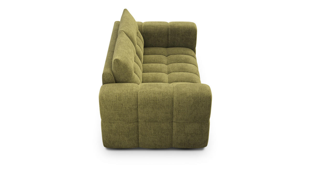 SOFA CLOUDI 2-Sitzer, olivgrün - Schwarz/Olivgrün, Holz/Textil (181/89/104cm) - Courtois Laville