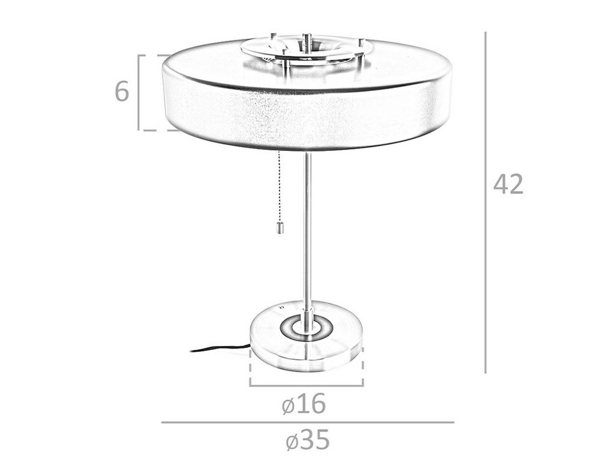 TISCHLEUCHTE Tischleuchte aus vergoldetem Aluminium und schwarzem Aluminium Ø35/42 cm - Goldfarben/Schwarz, Metall (35/35/42cm) - ANGEL CERDA