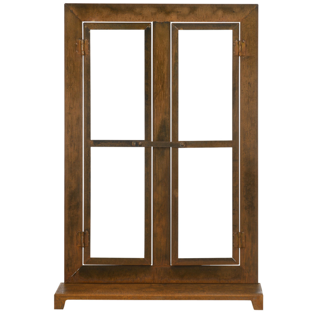 EISENFENSTER, Rustikal-Braun, Eisen - Braun, Metall (19/80/55cm) - Outsunny