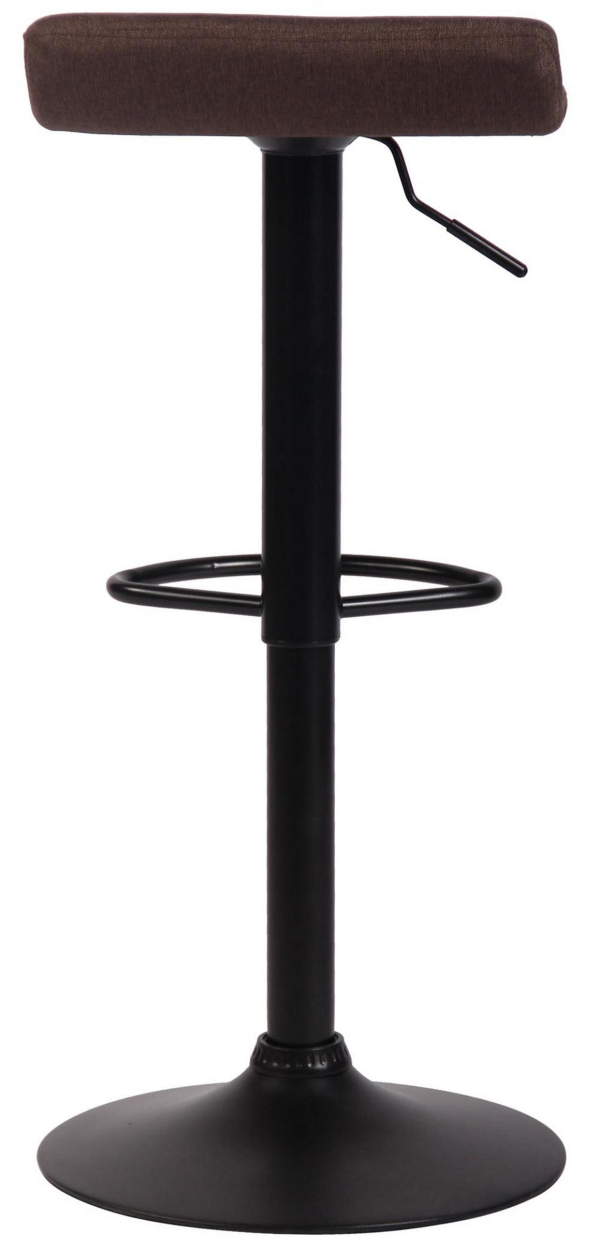 BARHOCKER Stoff braun - Schwarz/Braun, Textil/Metall (36/63/39cm) - CLP