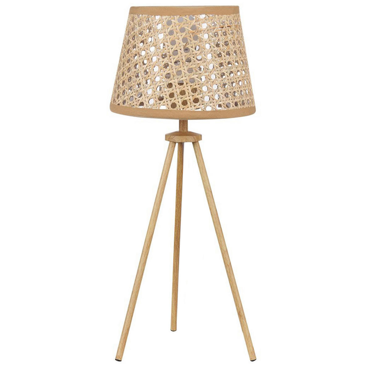 TISCHLAMPE Boetica 20/20/46 cm - Naturfarben, Naturmaterialien (20/20/46cm) - Beliani