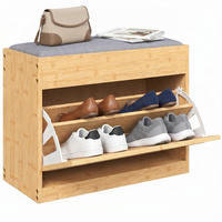 SCHUHBANK Naturfarben 63/29/48 cm - Naturfarben, Holz (63/48/29cm) - PANGIVO