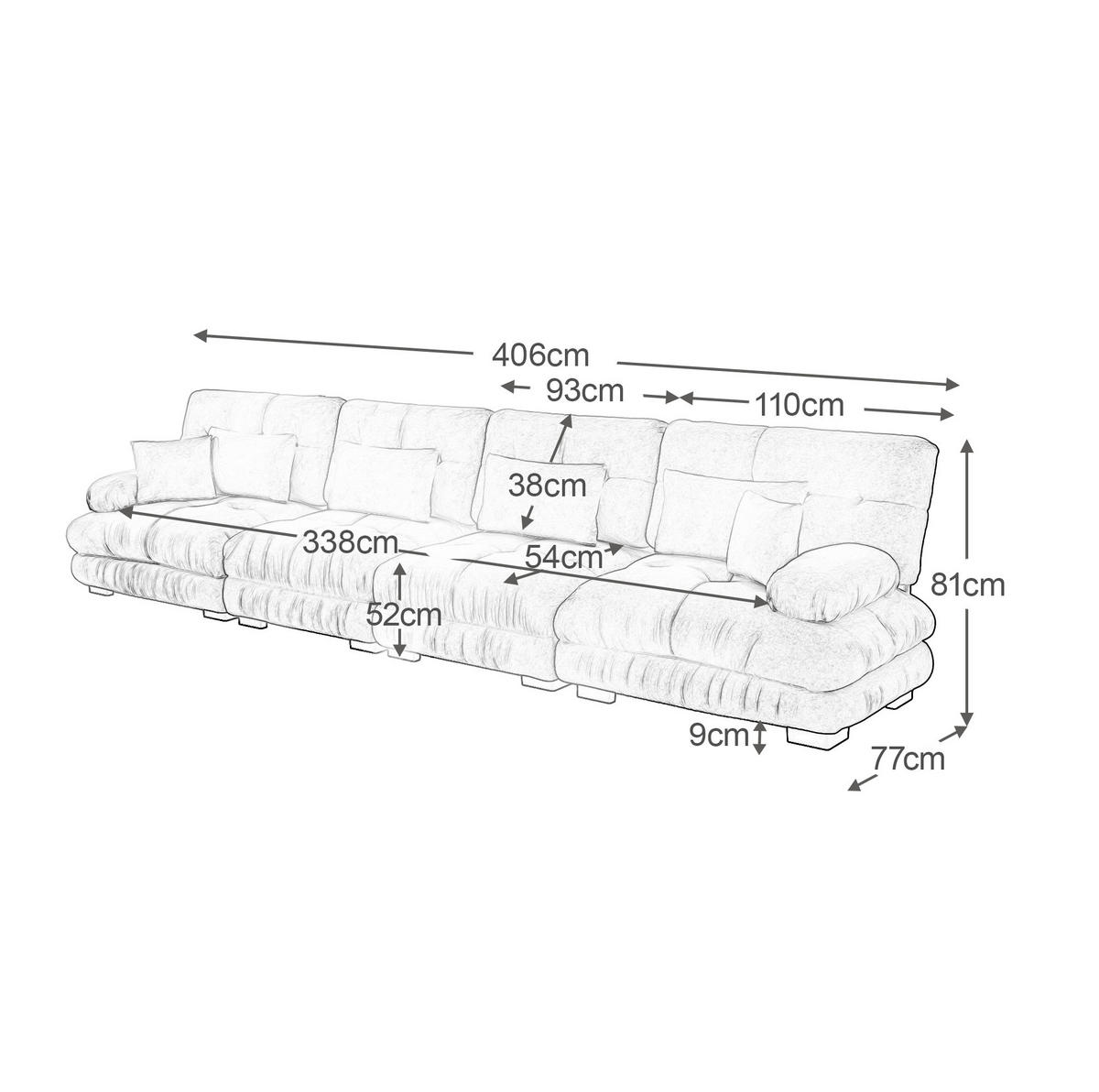 MODULARES Ecksofa mit Tiefensitz, weicher Chenille-Bezug und Cloud-Komfort, Pink - Pink, Textil (406/77cm) - Redom