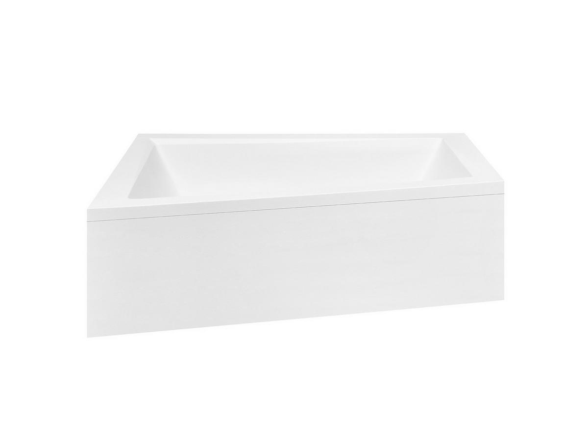 BADEWANNE Eckwanne INTIMA 160/90 Links mit Schürze Ablauf Füße - Weiß, Kunststoff (90/55.5/160cm) - bad land
