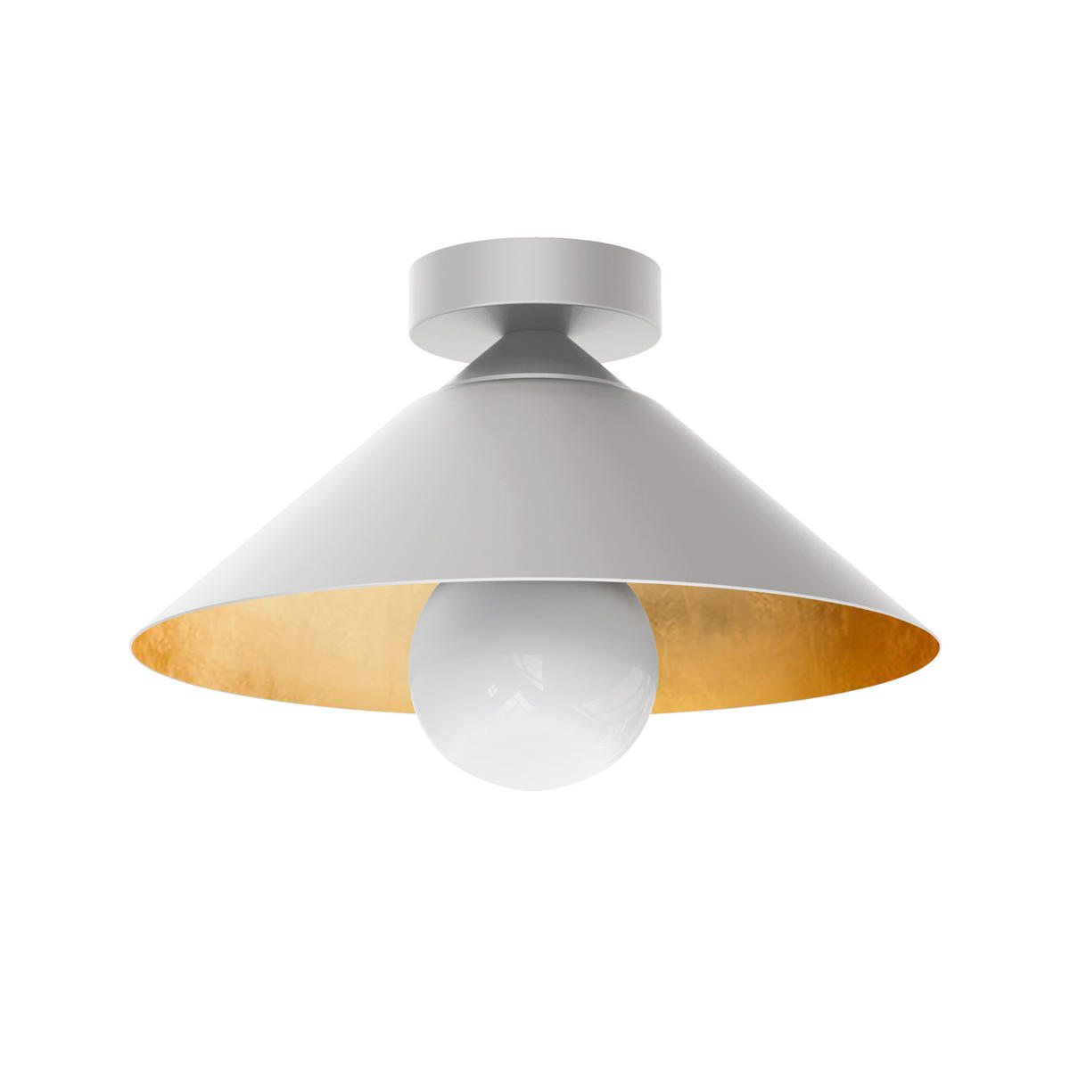 DECKENLEUCHTE - Goldfarben, Metall (25/25/15cm) - Lumicom