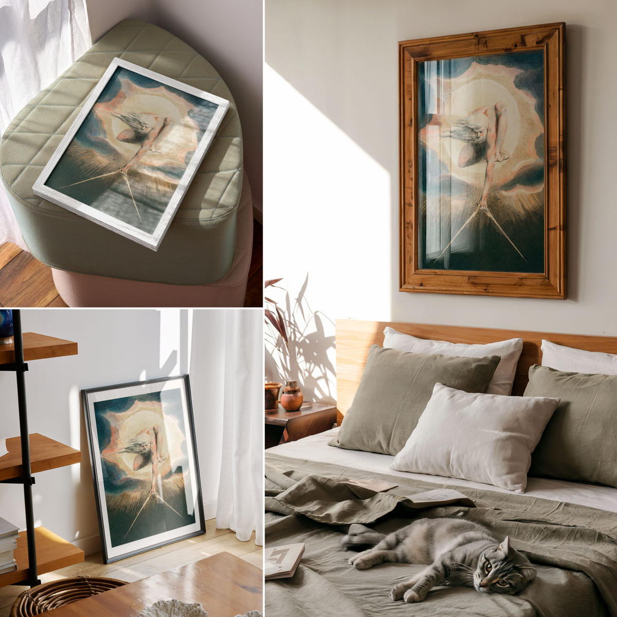 POSTER - 59x84 cm - William Blake - Alter Mann der Tage - Creme, Textil (59/84/0.1cm) - TULUP