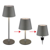 LED TISCHLAMPE Vannie Grau Akku - Grau, Metall (11.5/11.5/36cm) - Globo Lighting