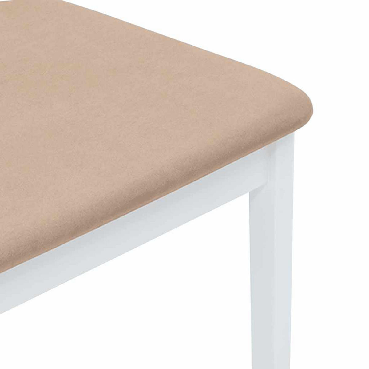 ESSZIMMERSTÜHLE mit Kissen 2 Stk. Weiß Massivholz Gummibaum 48.5*49*90cm - Weiß/Braun, Holz (48.5/90/49cm) - ZMH