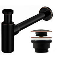 WASCHBECKEN-SIPHON Klik-klak Universal Rea Schwarz Old Black - Schwarz, Metall (5/21/33.5cm) - REA