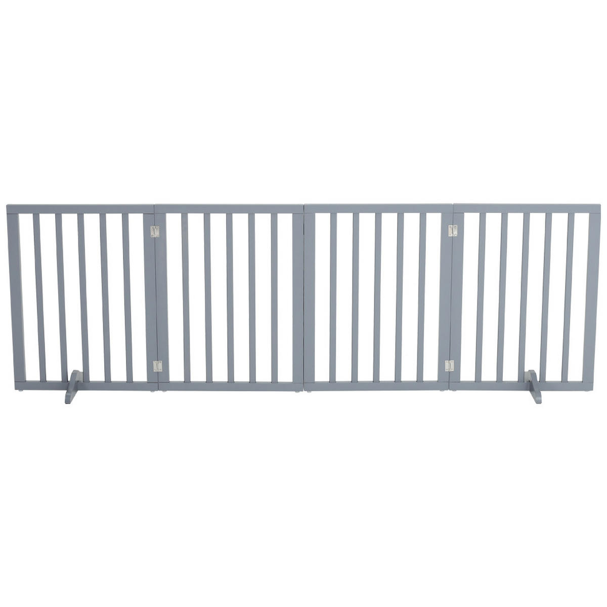 SCHUTZGITTER 4-Paneele Faltbar Freistehend MDF Grau - Grau, Holzwerkstoff (183.5/1.8cm) - Livingandhome