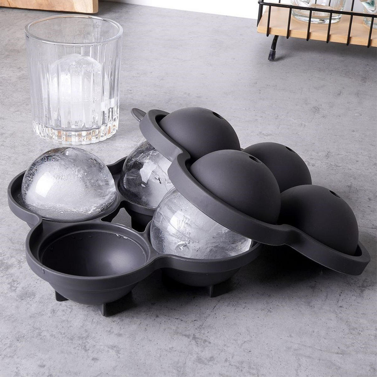 KUGELN für Whisky 16/15/7 cm - Anthrazit, Kunststoff (15/7/16cm) - Excellent Houseware