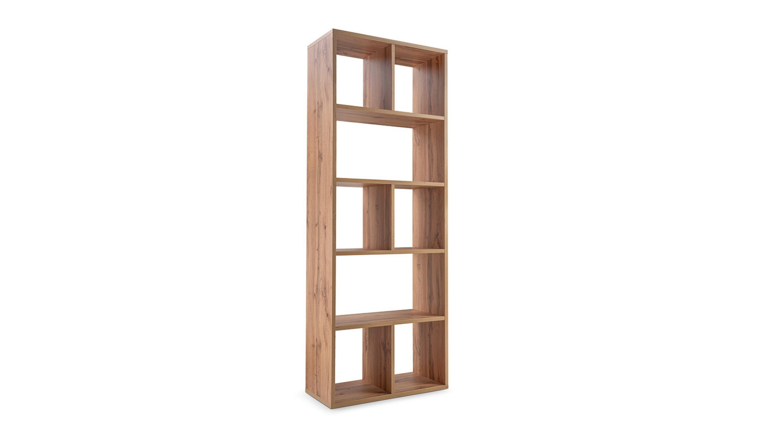 BÜCHERREGALE MOSAICO 75 / 198 / 34 cm Eichefarben - Eichefarben, Holzwerkstoff (75/198/34cm) - MASSENO