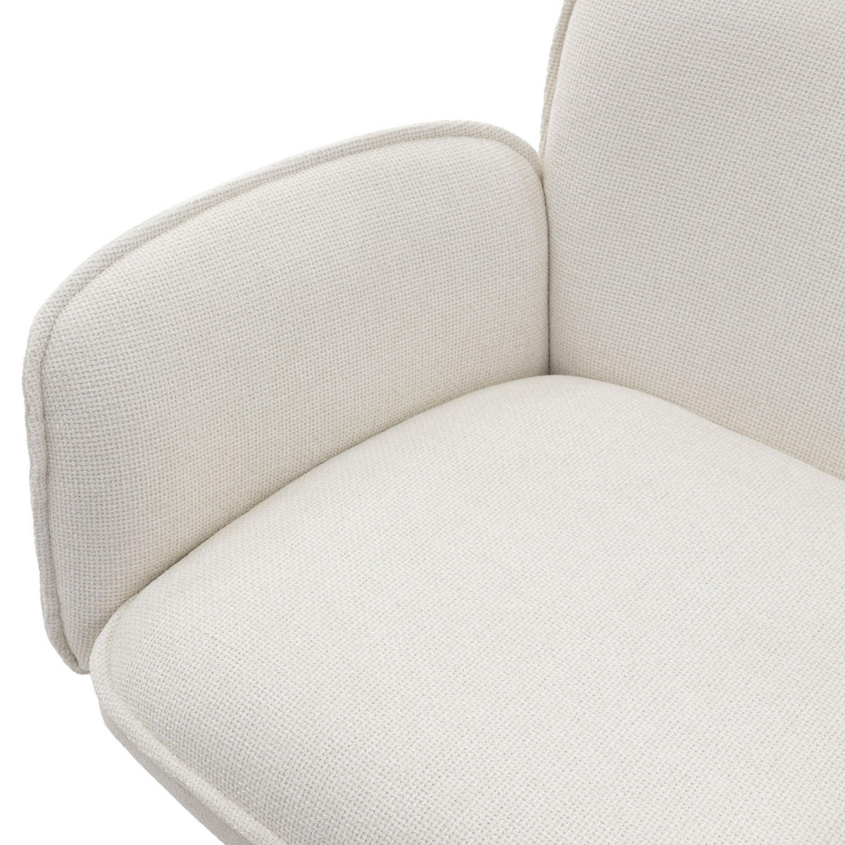 ESSZIMMERSTÜHLE 4er Set drehbar Beige mit Stoffbezug - Beige/Schwarz, Textil/Metall (63/89/68cm) - ML-DESIGN