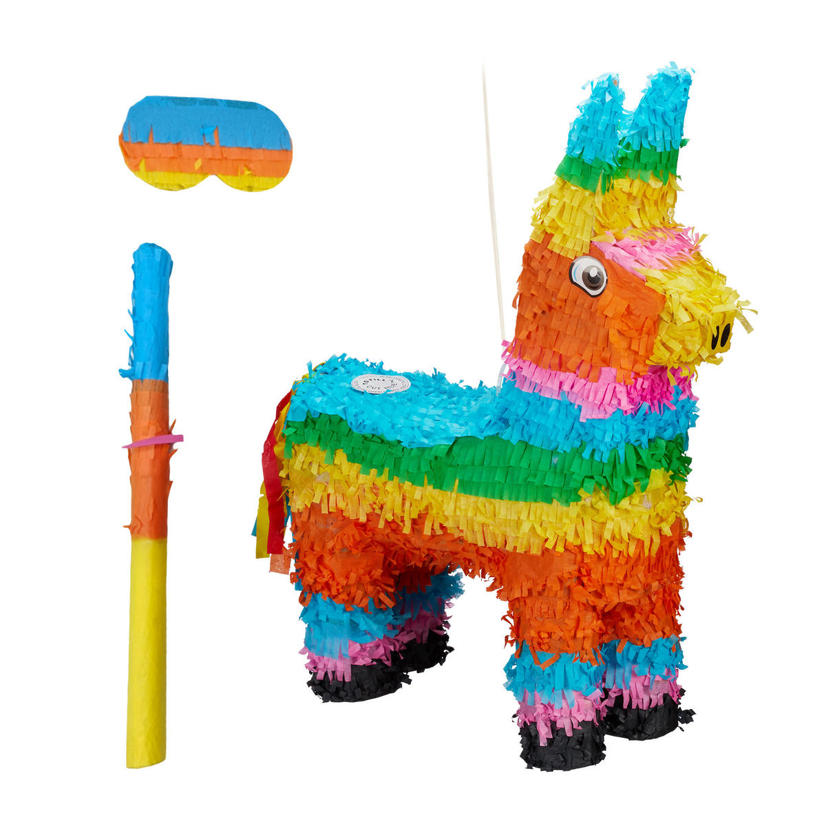 PINATA - Multicolor, Papier/Wellpappe (41/56/13cm) - Relaxdays