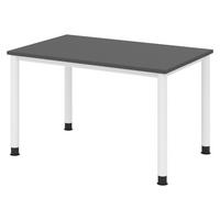 SCHREIBTISCH Serie-H 80/120/74 cm in Graphitfarben/Weiß - Graphitfarben/Weiß, Holzwerkstoff (80/120/74cm) - bümö
