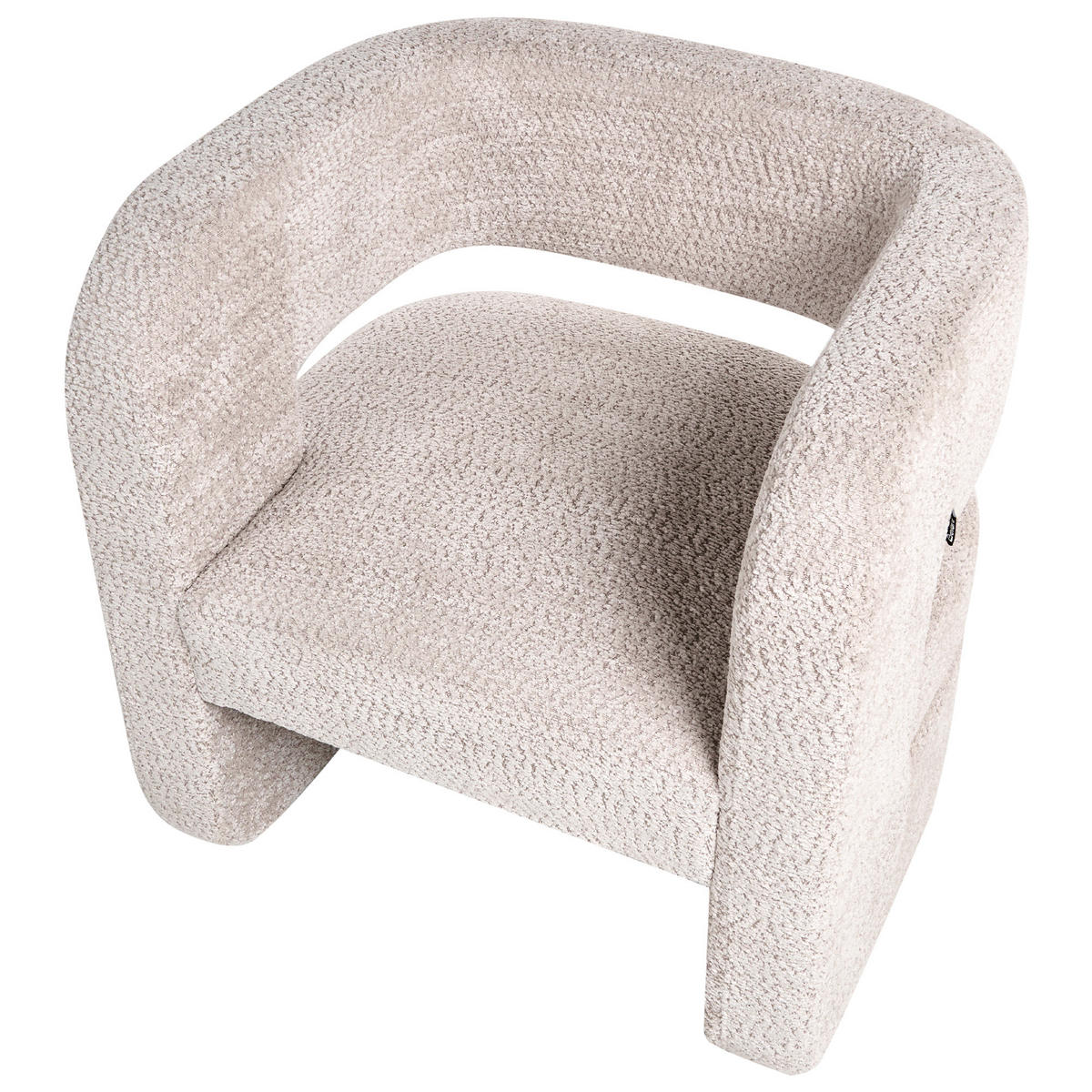SESSEL Chenillegewebe Beige Vidsel - Beige, Textil (76/78/60cm) - Beliani