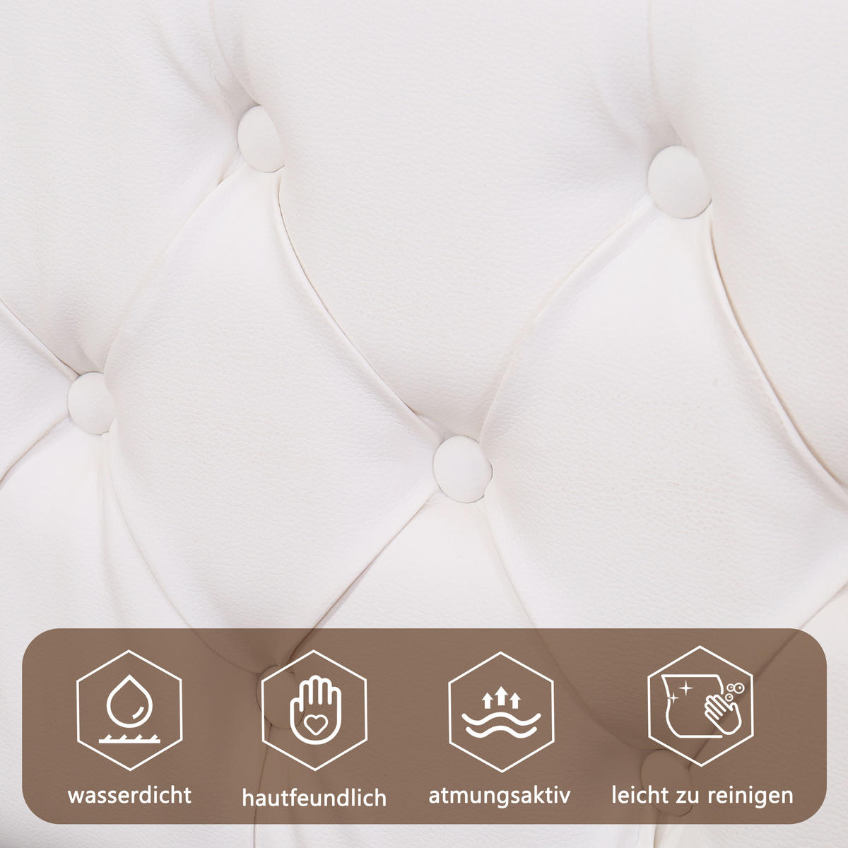 POLSTERBETT 180x200 LED Lattenrost Stauraum PU Weiß - Weiß, Leder - FLIEKS