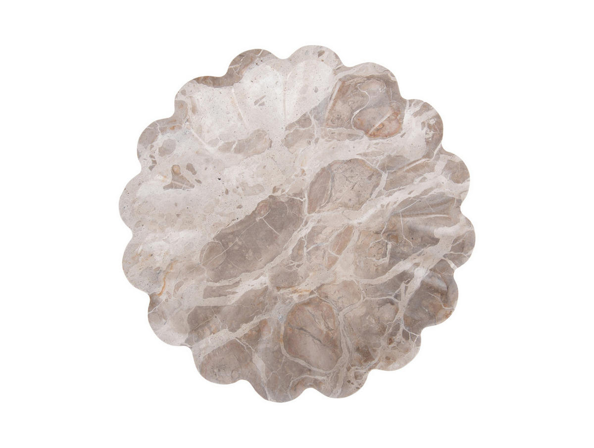 SCHALE Flower 30/30/6 cm - Braun, Naturmaterialien (30/6cm) - Present Time