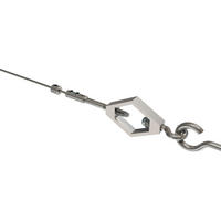 SEILSPANNGARNITUR/SEILSPANNER-SET Joy Raute 500 cm Seil, Vernickelt - Silberfarben, Metall (1/3.5/5cm) - INTERDECO
