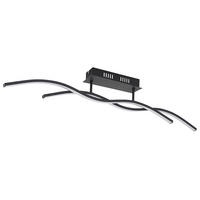 LED DECKENLEUCHTE Marius Schwarz Graphit - Schwarz, Metall (88/8/15.5cm) - Globo Lighting