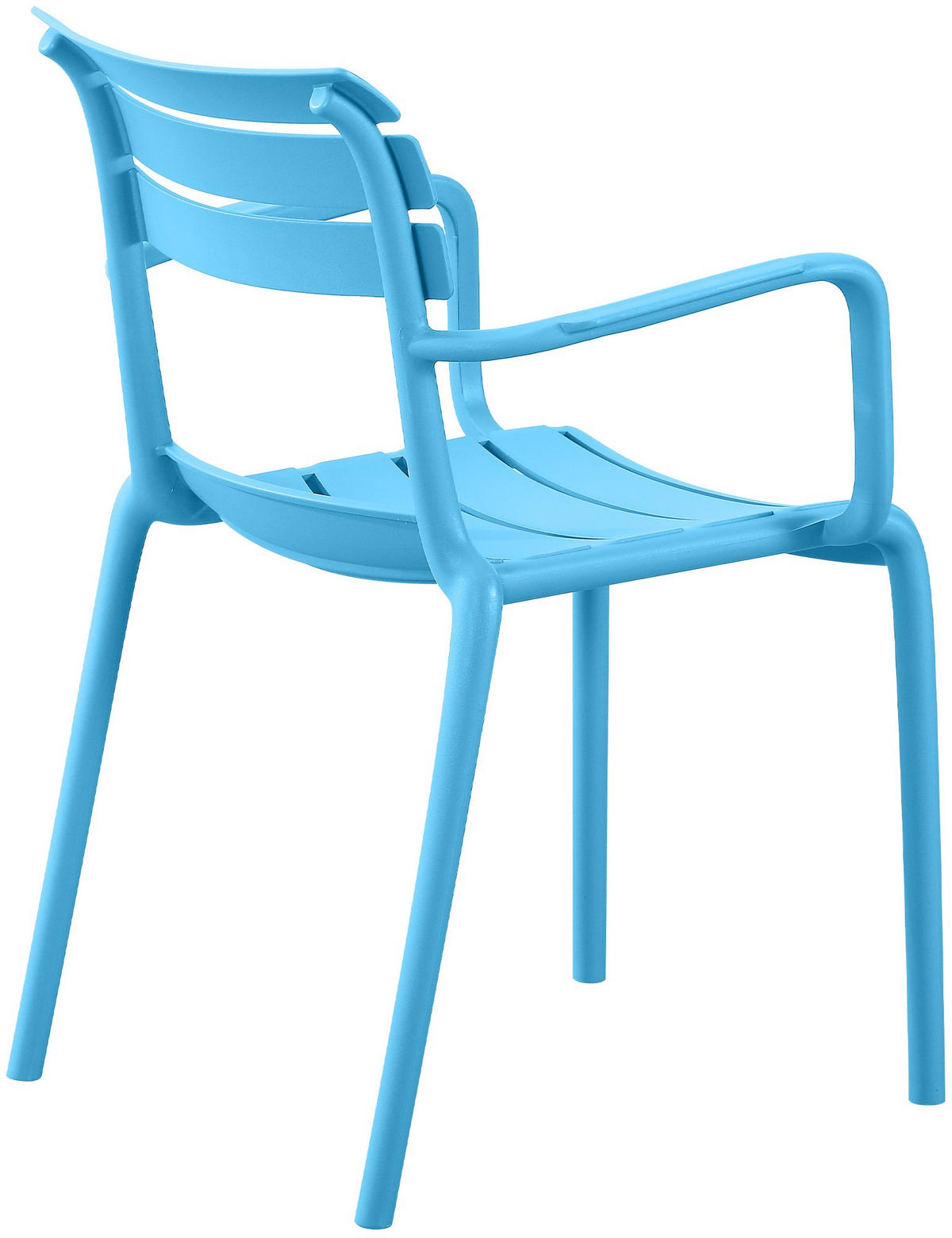 GARTENSTUHL Karl Armlehne 57x57x82cm Kunststoff Blau Stapelstuhl - Blau, Kunststoff (57/82/57cm) - DELUKE