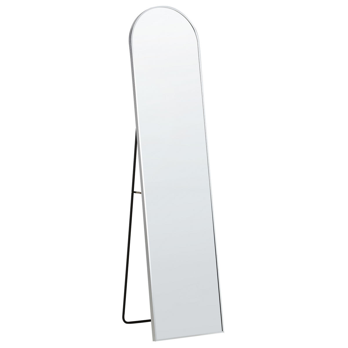 STEHSPIEGEL silber 36/150 cm Bagnolet - Silberfarben, Metall (36/150/40cm) - Beliani