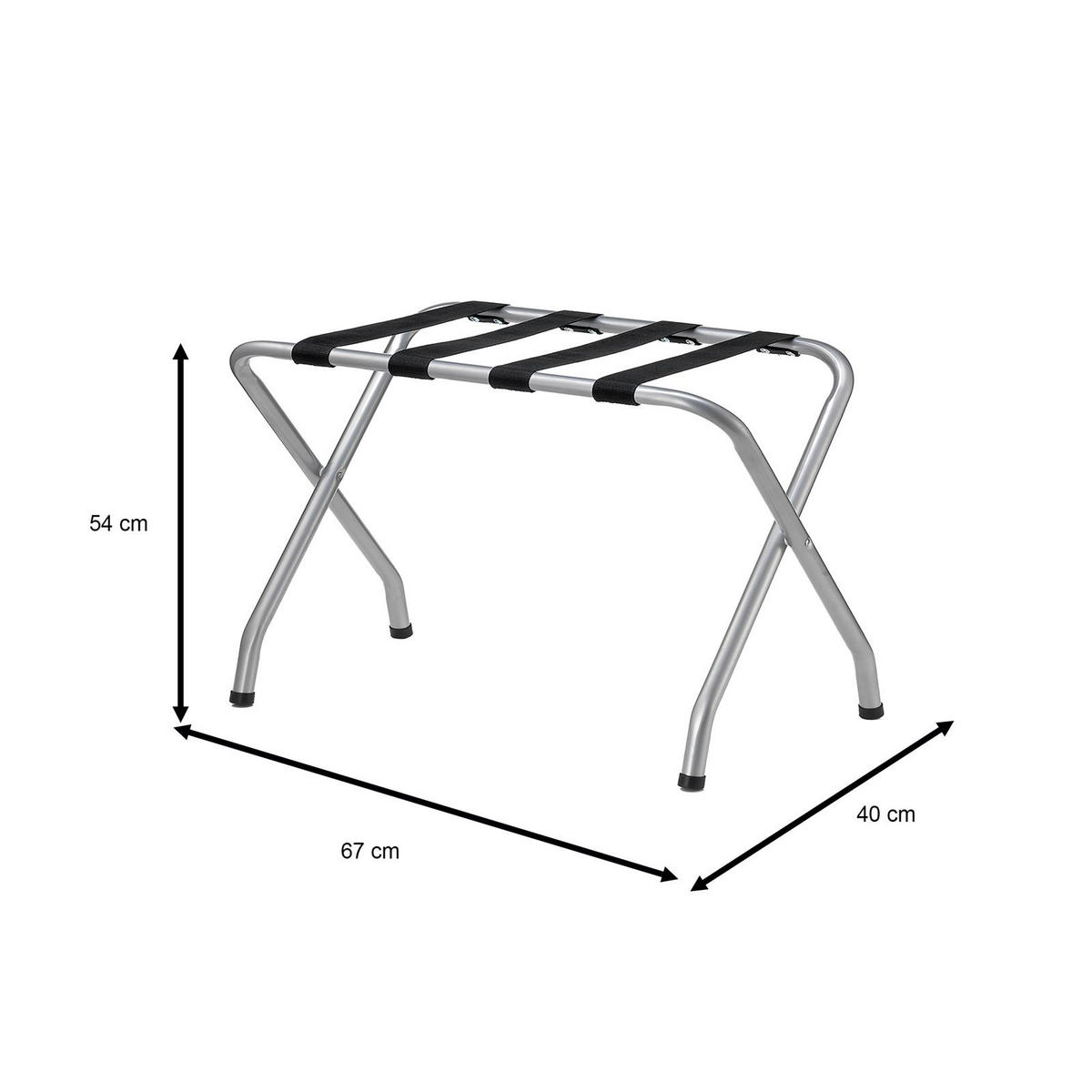 KOFFERSTÄNDER LUGGAGE - Grau, Metall (67/54/40cm) - CARO-Möbel