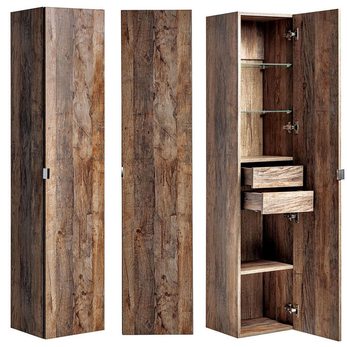 BADMÖBEL-SET 8-TLG. Puebla-56 - Braun, Holzwerkstoff (210/200/46cm) - Lomado