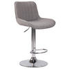 BARHOCKER Stoff grau - Chromfarben/Grau, Textil/Metall (50/86/50cm) - CLP