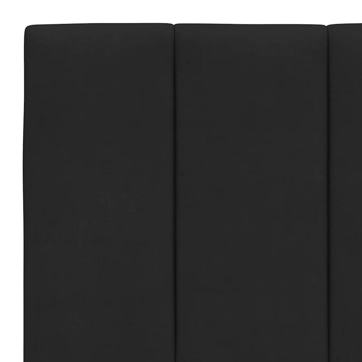 KOPFTEIL-KISSEN Schwarz 200 Cm Samt - Schwarz, Naturmaterialen - vidaXL