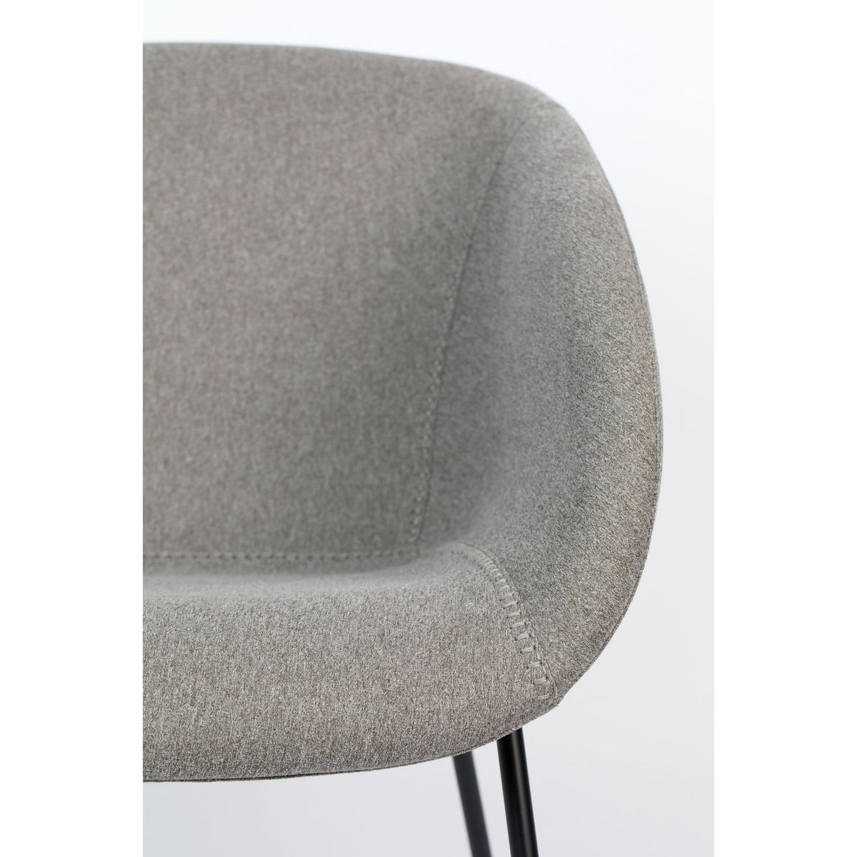 SESSEL Feston Grau - Grau, Textil (70.5/72/65.5cm) - Zuiver