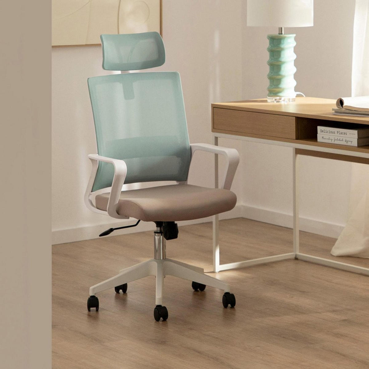 SCHREIBTISCHSTUHL Leima Zweifarbig 60 cm x 112-127 cm - Multicolor, Kunststoff (60/112/64cm) - Klast Home