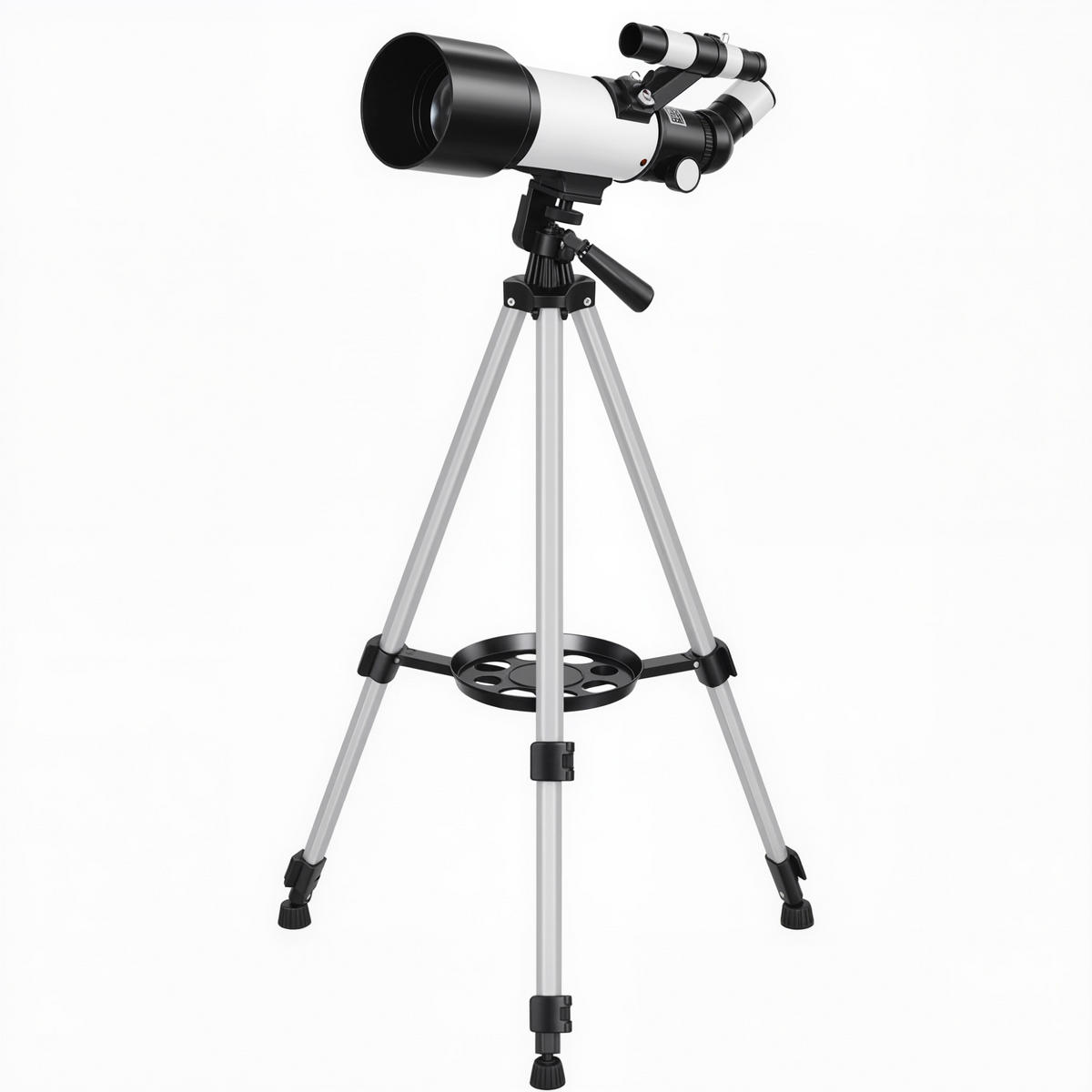 TELESKOP DE-18663 70 mm Refraktor mit verstellbarem Stativ Weiß - Weiß, Metall (80/80cm) - ComfortXL