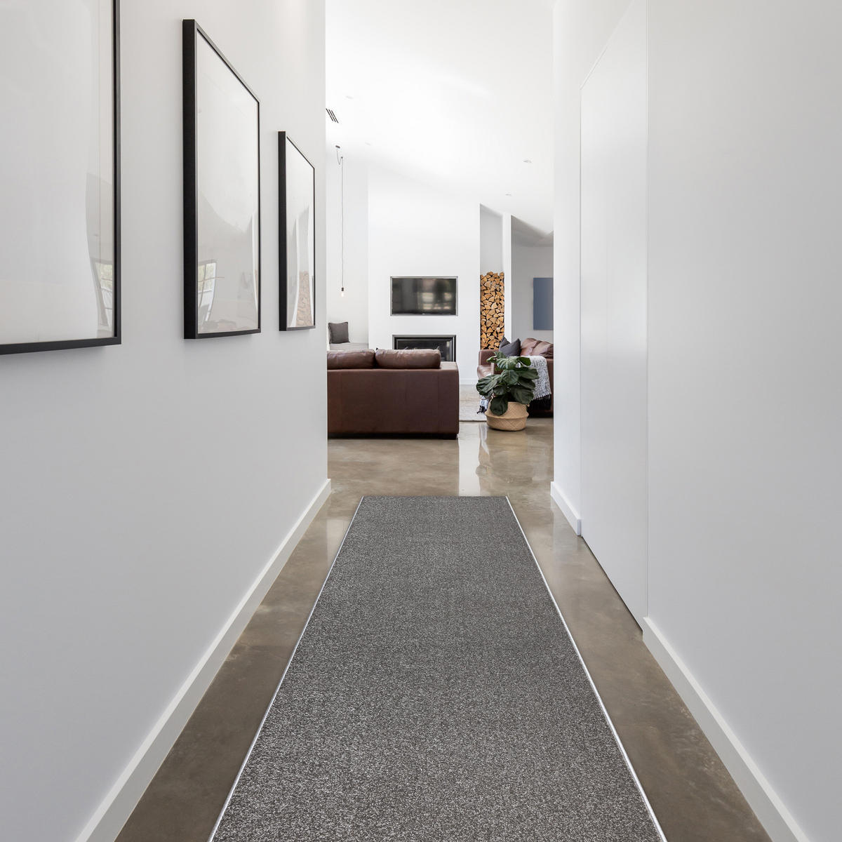 LÄUFER KARMEL Glatt, 60/100 cm - Grau, Textil (60/100cm) - rugsX