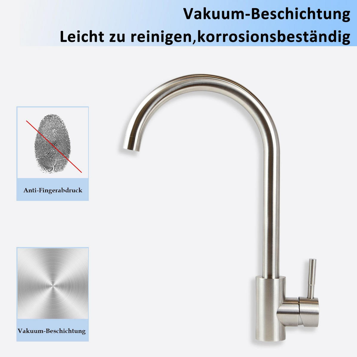 KÜCHENARMATUR Rhewin 4.1/35.9/23.5 cm - Silberfarben, Metall (4.1/35.9/23.5cm) - ZMH