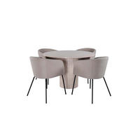 TISCHGRUPPE Whitewash - Weiß, Holzwerkstoff (110/75/110cm) - ebuy24