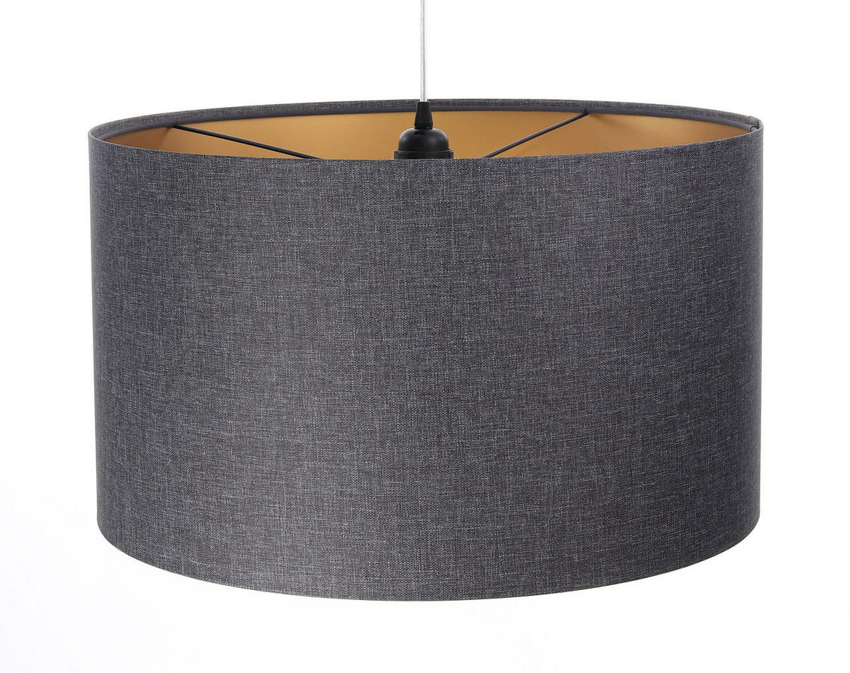 HÄNGELEUCHTE Grau 40/25 cm - Goldfarben/Grau, Kunststoff (40/0.5/25cm) - ONZENO