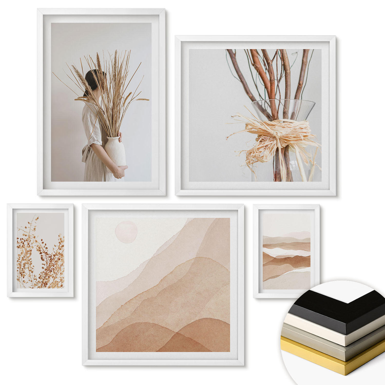 ArtPrintCave Wandbilder Weiß 40x60 cm