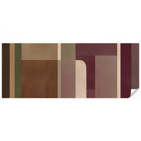 TAPETE - Unis - Abstrakt - Bordeaux - Linien - 500x200 cm - Multicolor, Papier (500/200cm) - OnlyWow