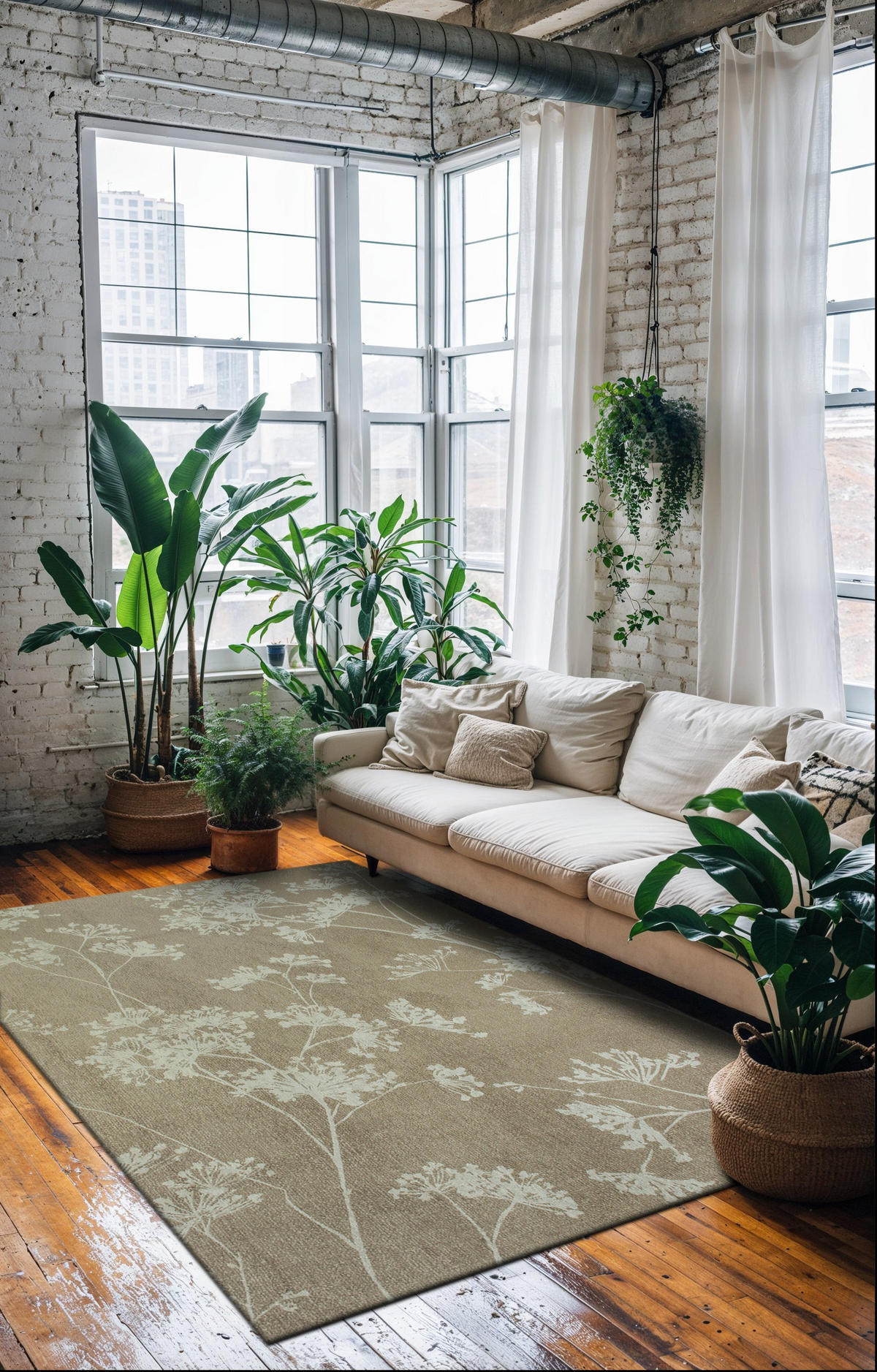 TEPPICH modern Flachgewebe BASIL Braun 240x340 cm - Braun, Textil (240/340cm) - Novatrend