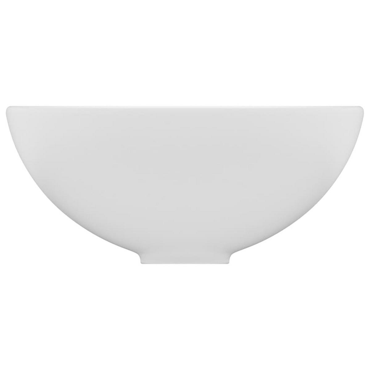 WASCHBECKEN Luxus Rund Matt Weiss 32,5/14 Cm Keramik - Weiß, Keramik (32.5/14/32.5cm) - vidaXL