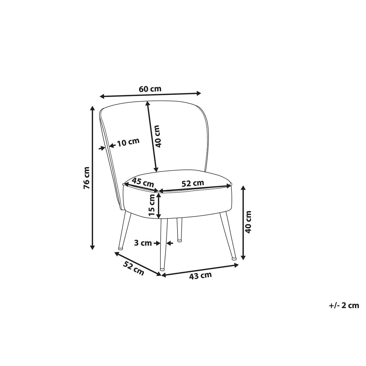 SESSEL Blau Voss - Blau/Multicolor, Textil (60/76/52cm) - Beliani